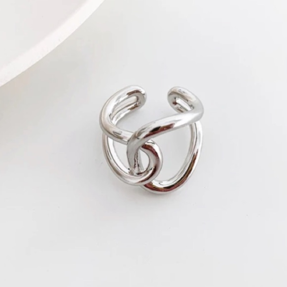 ♾Insta simply geometric sterling silver ring - Picture 4 of 6